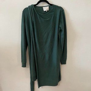 3.1 Phillip Lim Green Wrap Cashmere Sweater